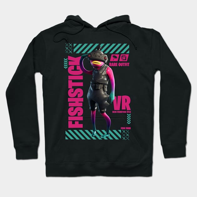 vr fishstick skin Hoodie by rezbilstore